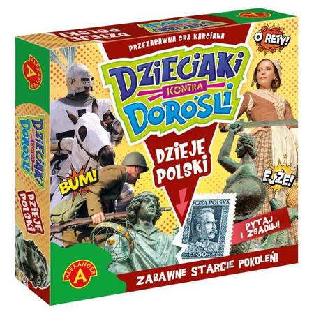 Dzieciaki kontra Dorośli: Dzieje Polski - gra planszowa Alexander (wiek 8+)