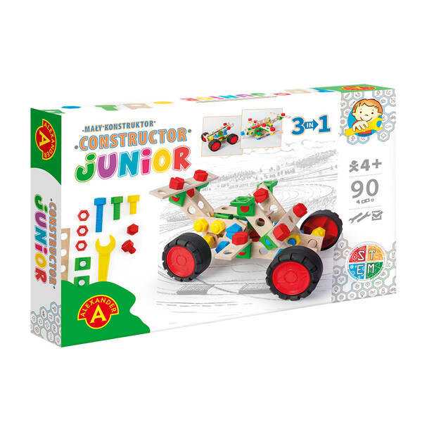 Mały Konstruktor Junior 3x1 Buggy - zestaw do samodzielnego montażu
