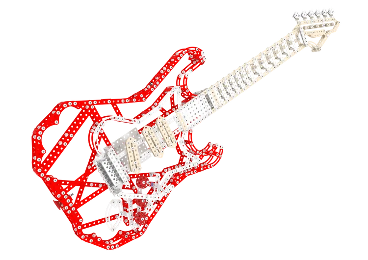 Metalcraft - Gitara FS Czerwona, replika instrumentu 1:1 do samodzielnego