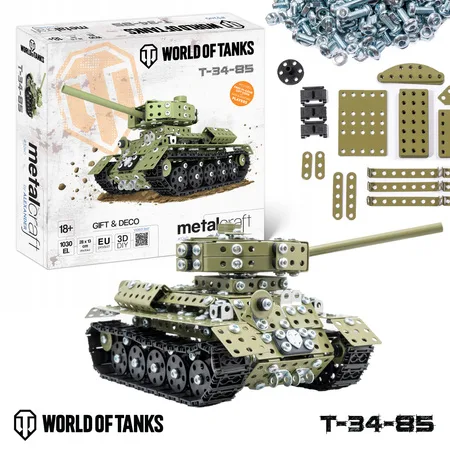Metalcraft World of Tanks - Czołg T-34-85 (model metalowy do złożenia)