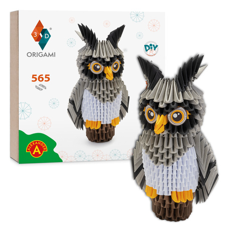 ORIGAMI 3D Sowa - zestaw kreatywny Alexander (bez kleju i wycinania)