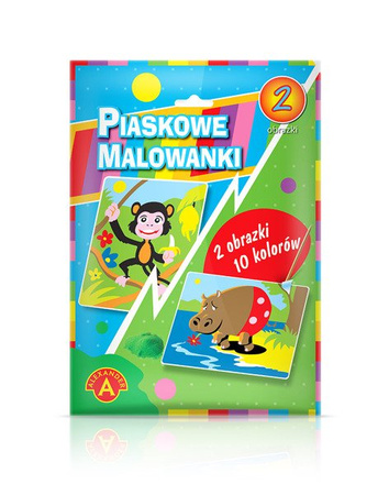 Piaskowe Malowanki - Hipopotam, Małpa - Alexander