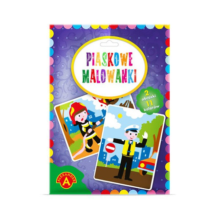 Piaskowe Malowanki Policjant, Strażak - zestaw kreatywny Alexander