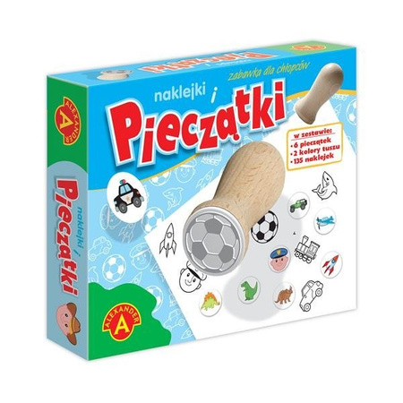 Pieczątki i naklejki dla chłopców 1763 - zestaw kreatywny Alexander