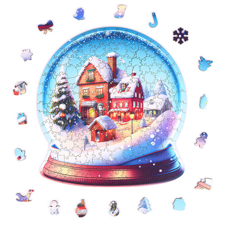 Puzzle drewniane MilliWOOD Christmas - Kula Śnieżna, 200 el.
