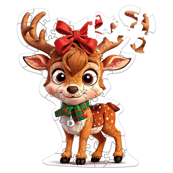 MilliWOOD Puzzle drewniane - Christmas Renifer 50 el - Alexander