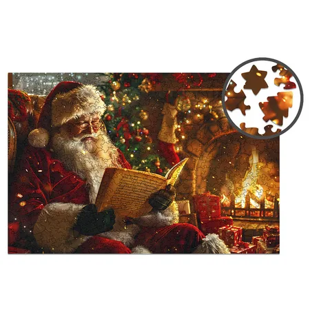 MilliWOOD Christmas - Święty Mikołaj, puzzel drewniany 500 elementów