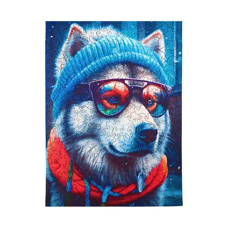 Puzzle drewniane Cold is cool - Malamute Alek - 316 elementów