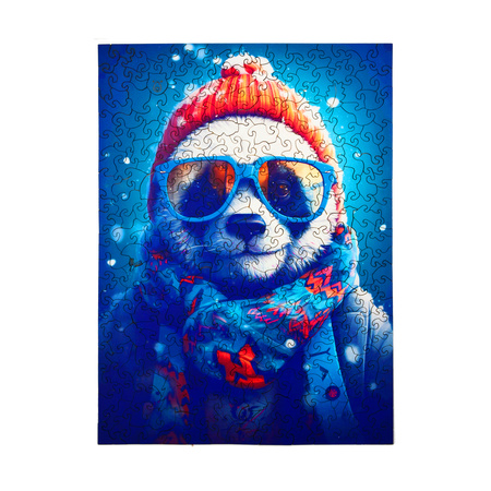 Puzzle drewniane Cold is cool - Panda Cezary, 316 el.