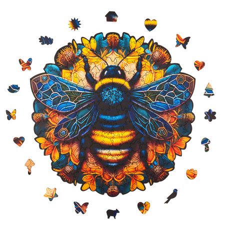 Puzzle drewniane Peace & Harmony - Pszczoła 206 elementów