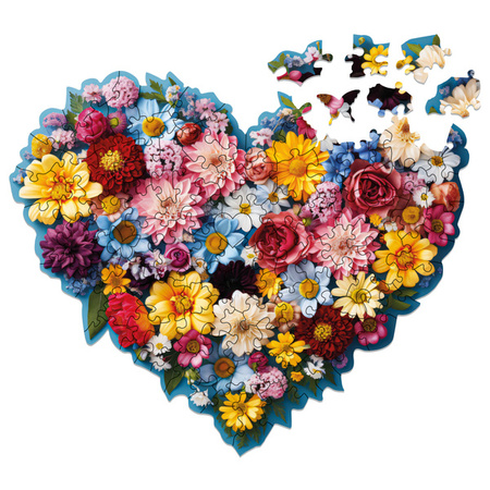 Puzzle Drewniane Milliwood Celebrating Floral Heart 23,5x19,5 - 100 el.