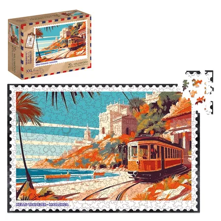 MilliWOOD Hello Traveler - Majorka | Puzzle drewniane 500 el. (Alexander)