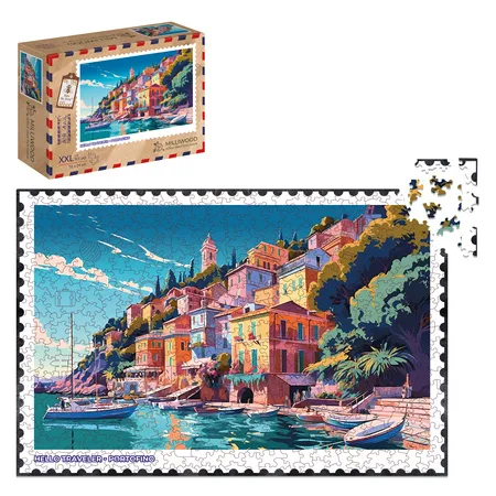 Puzzle drewniane Milliwood Hello Traveler - Portofino, 500 elementów