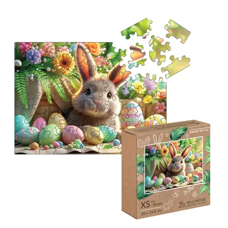 Drewniane puzzle Milliwood - Wielkanocny Zajączek | Alexander