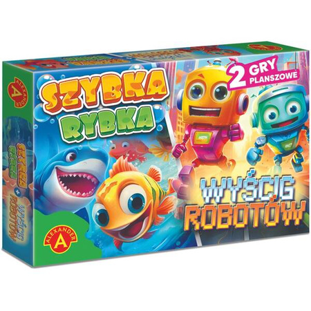 RODZINNA GRA PLANSZOWA SZYBKA RYBKA + WYŚCIG ROBOTÓW - Alexander