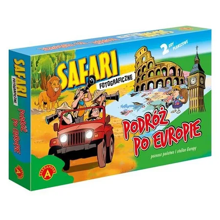 Safari Fotograficzne i Podróż po Europie - gry planszowe Alexander