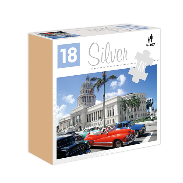 SILVER - Puzzle 48 elementów Samochody - Alexander
