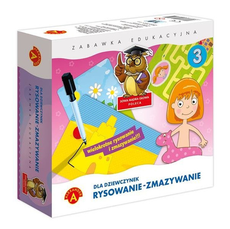 Sowa Mądra Głowa - Dla Dziewczynek - Pisanie Zmazywanie 3 (Alexander)