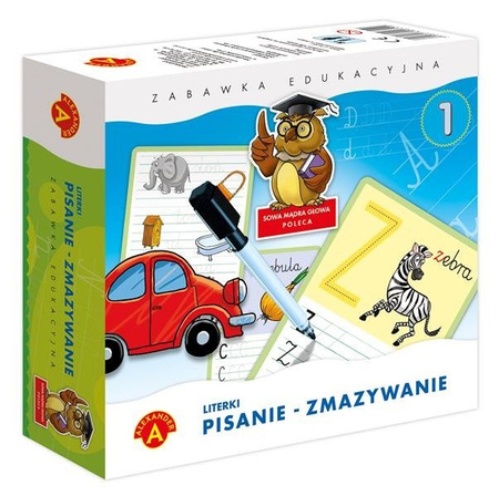 Sowa Mądra Głowa - Literki - Pisanie i zmazywanie