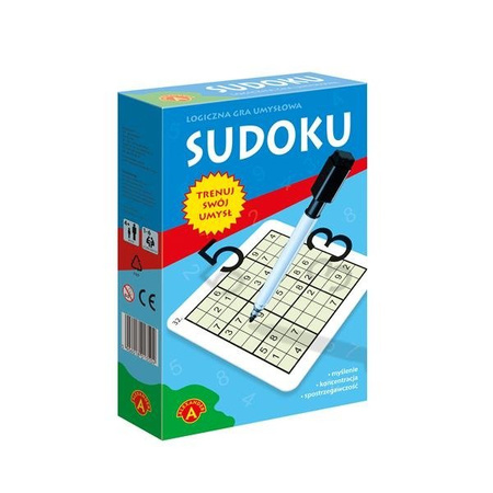 Sudoku - zestaw 35 dwustronnych plansz z markerem, Alexander