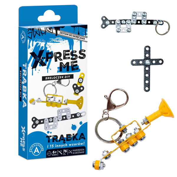 X-Press Me - brelok DIY Trąbka, zestaw 76 elementów (Alexander)