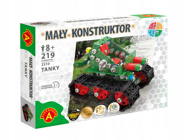 Mały Konstruktor - TANKY (Alexander), metalowa zabawka konstrukcyjna 219