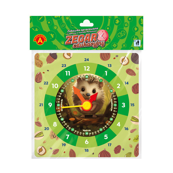 Zegar edukacyjny Jeżyk - Alexander