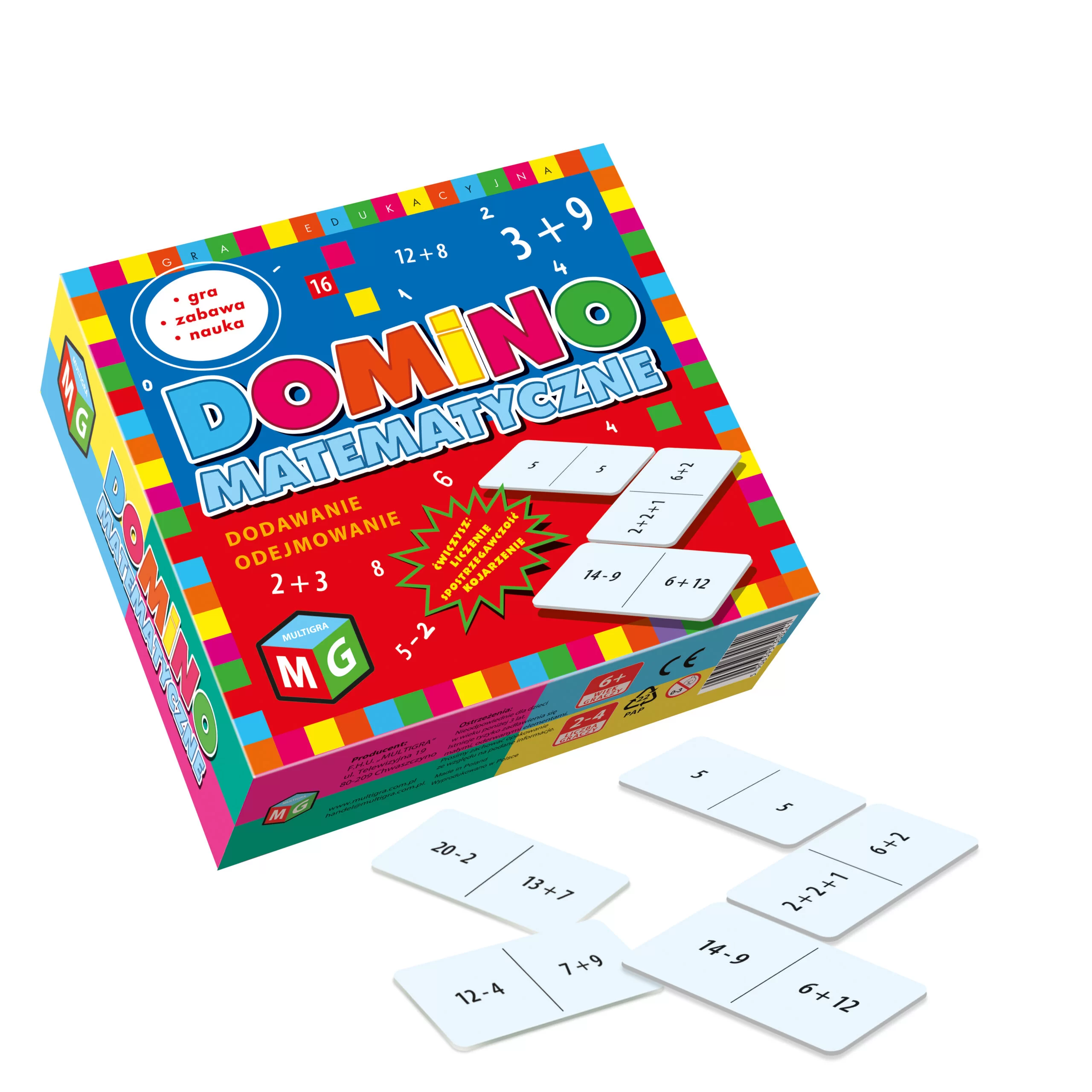 Domino matematyczne dodawanie i odejmowanie - Multigra (0034)