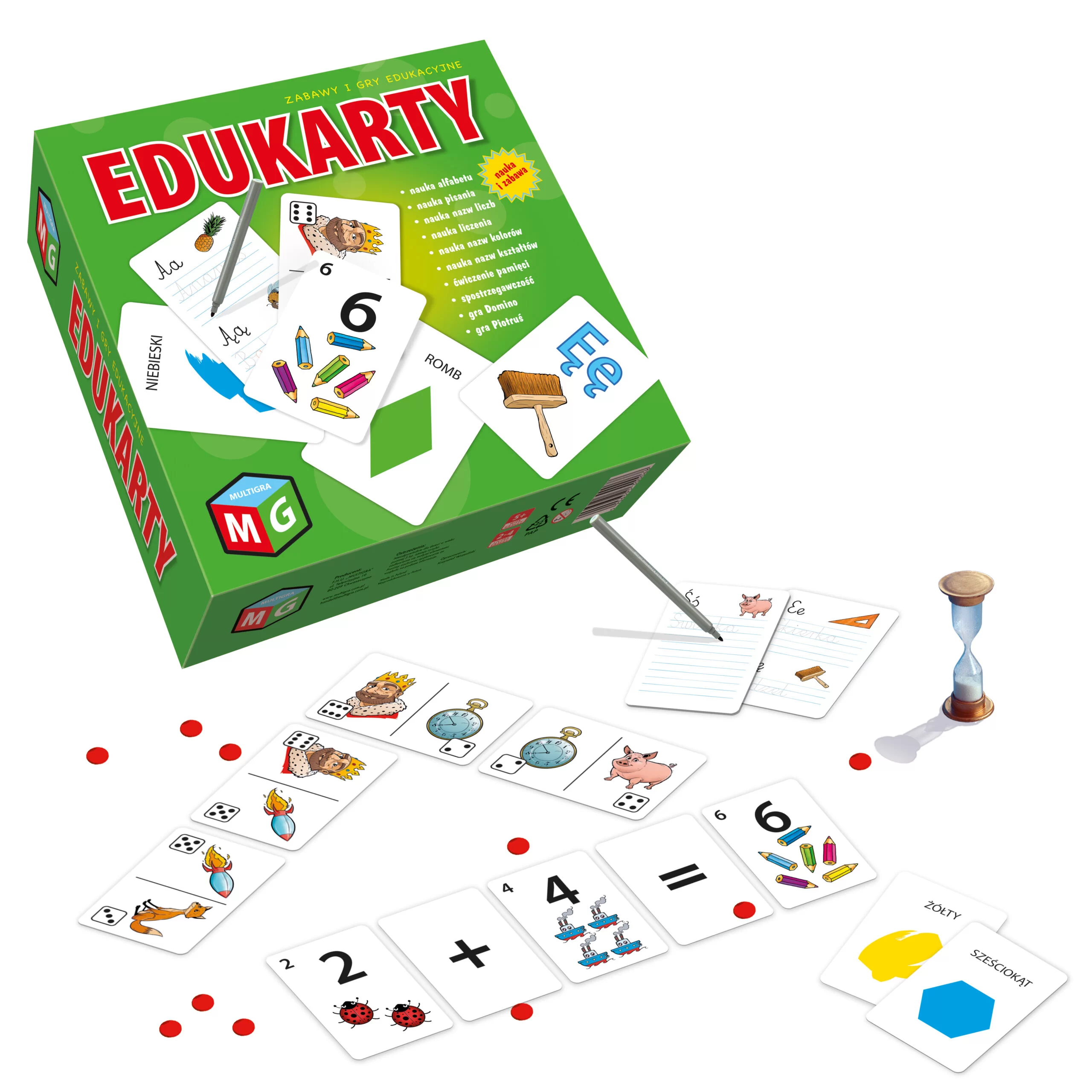Edukarty Multigra - zestaw 96 kart do nauki dla dzieci