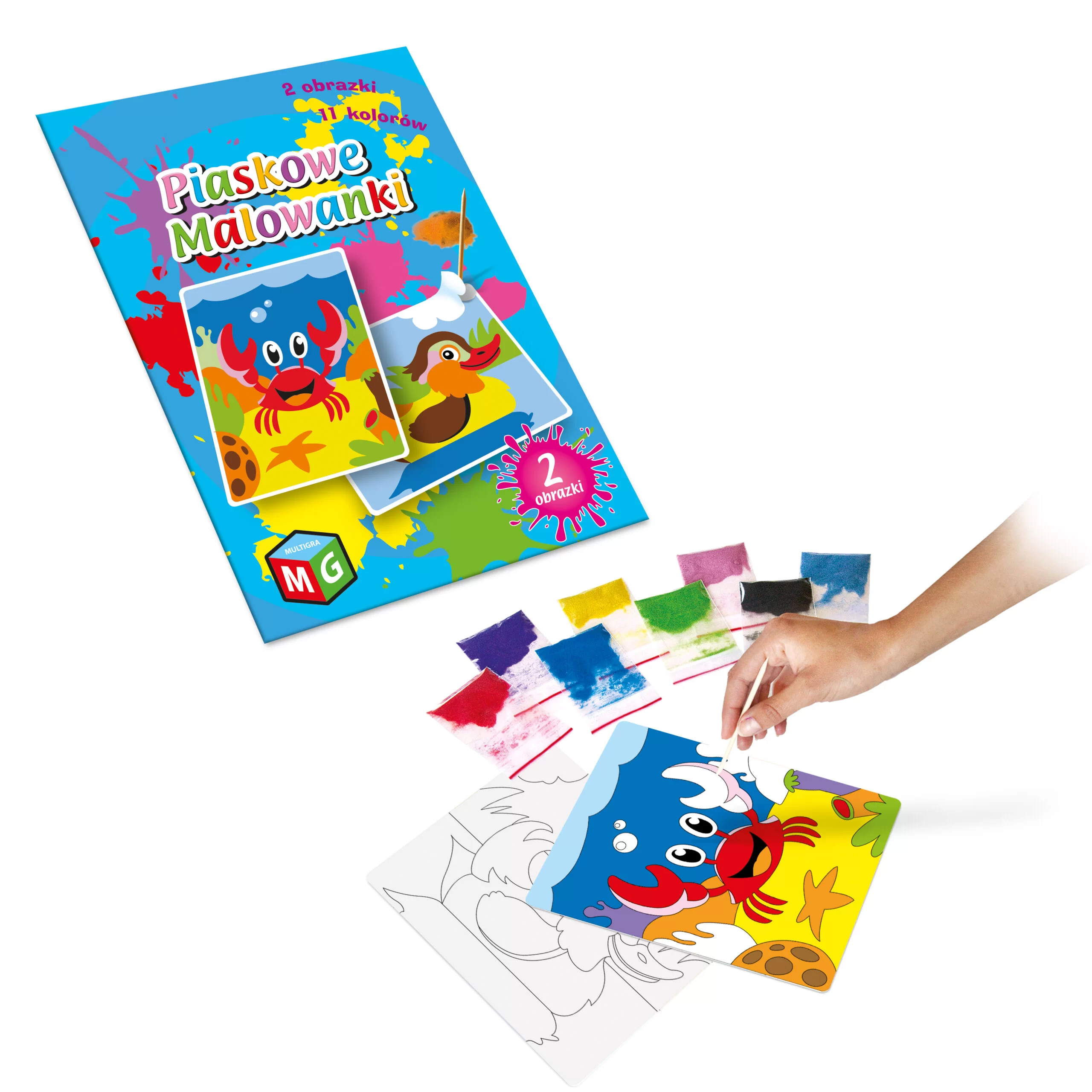 Krab i Kaczka - Multigra, zestaw do rysowania piaskiem