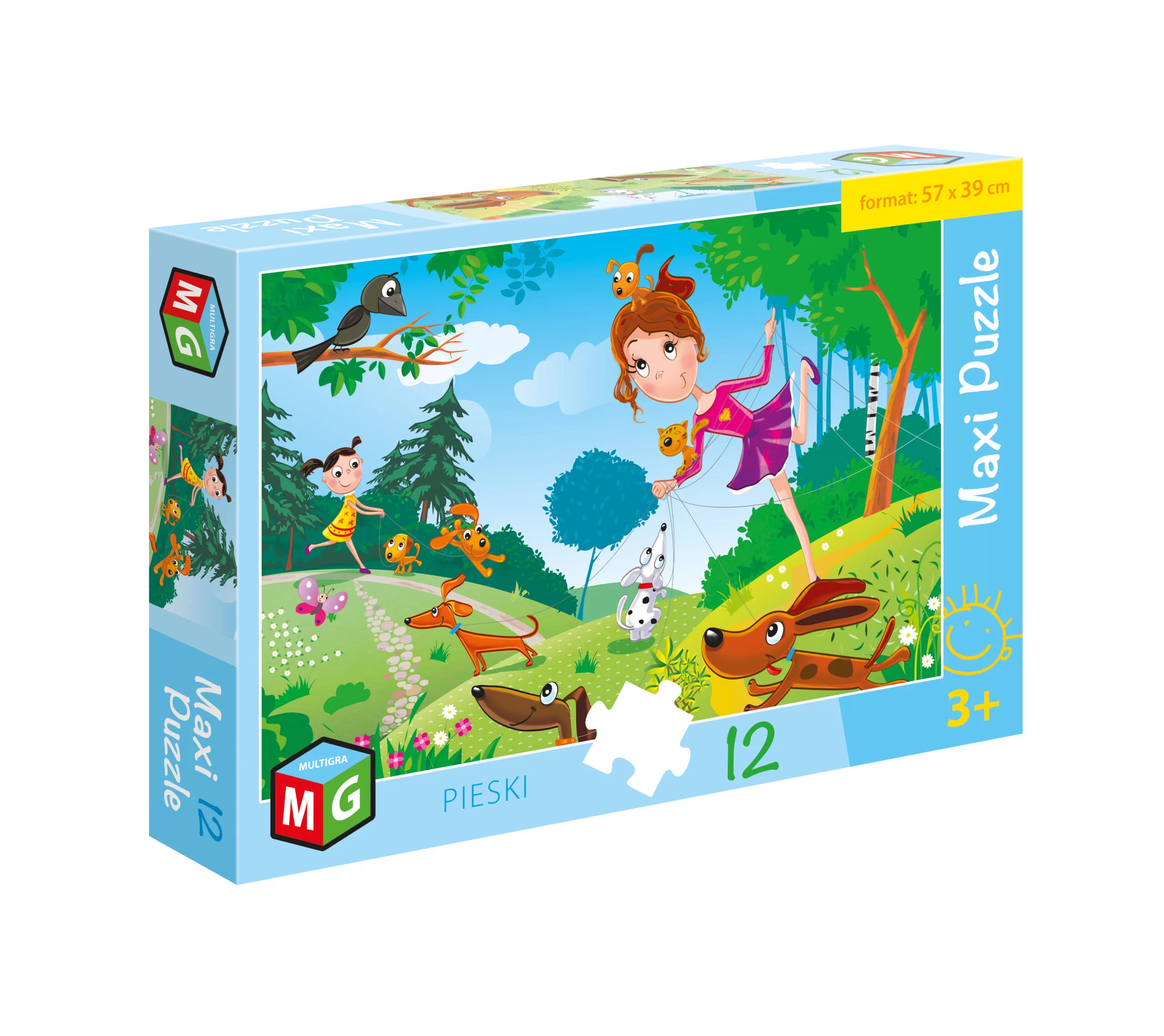 Maxi Puzzle 12 Pieski - Multigra