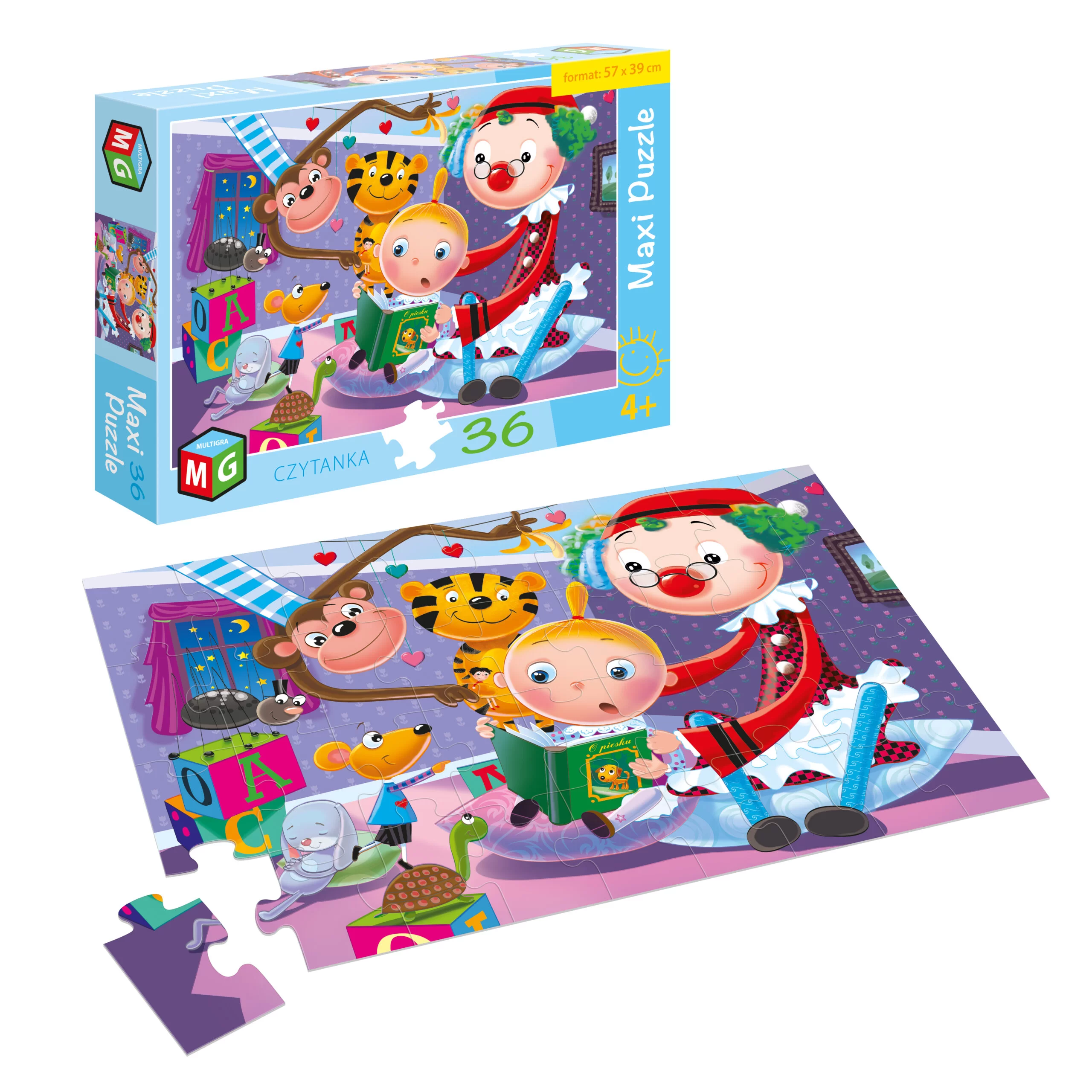 Maxi Puzzle 24 „Czytanka” - Multigra | puzzle 36 elementów