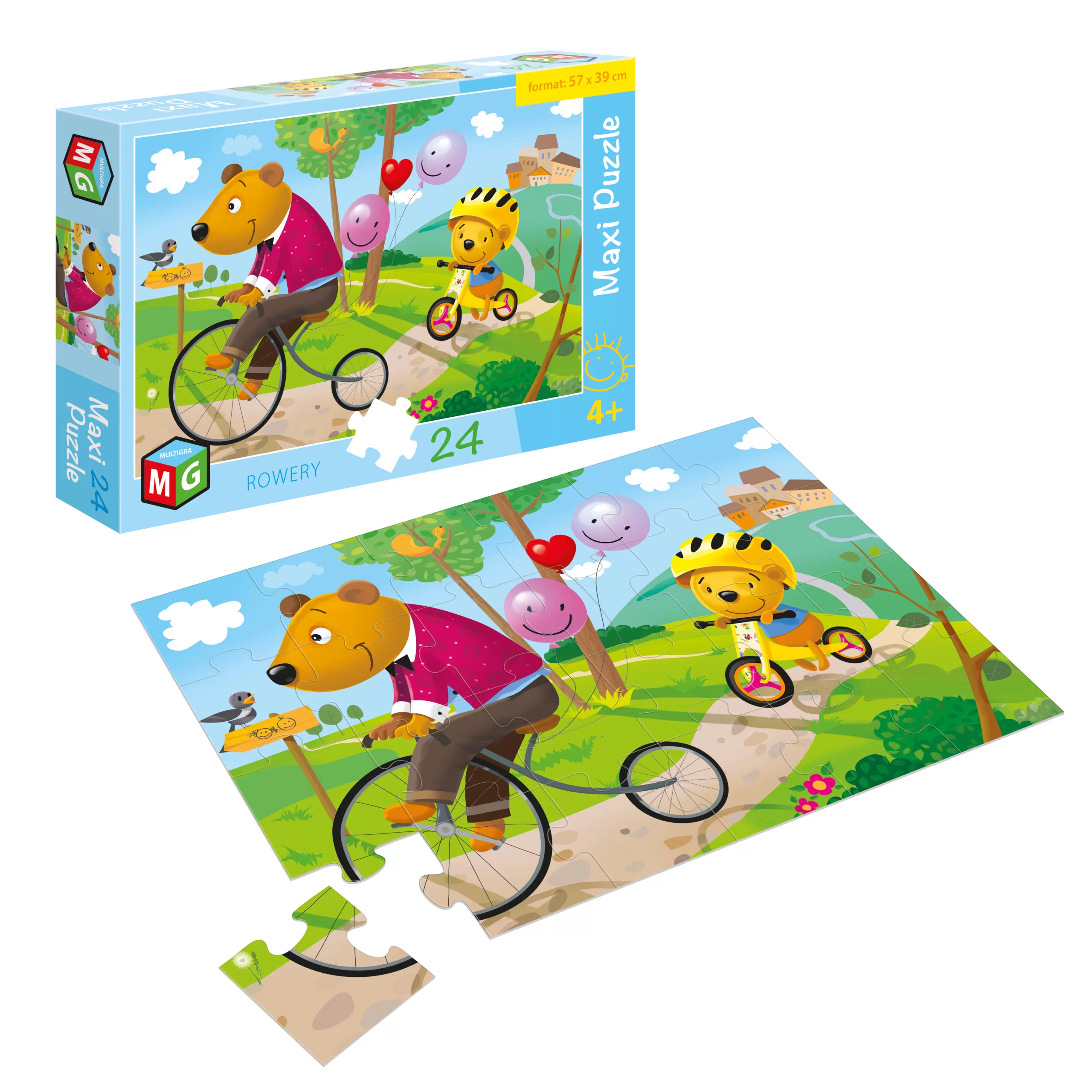 Maxi Puzzle 24 Rowery - Multigra