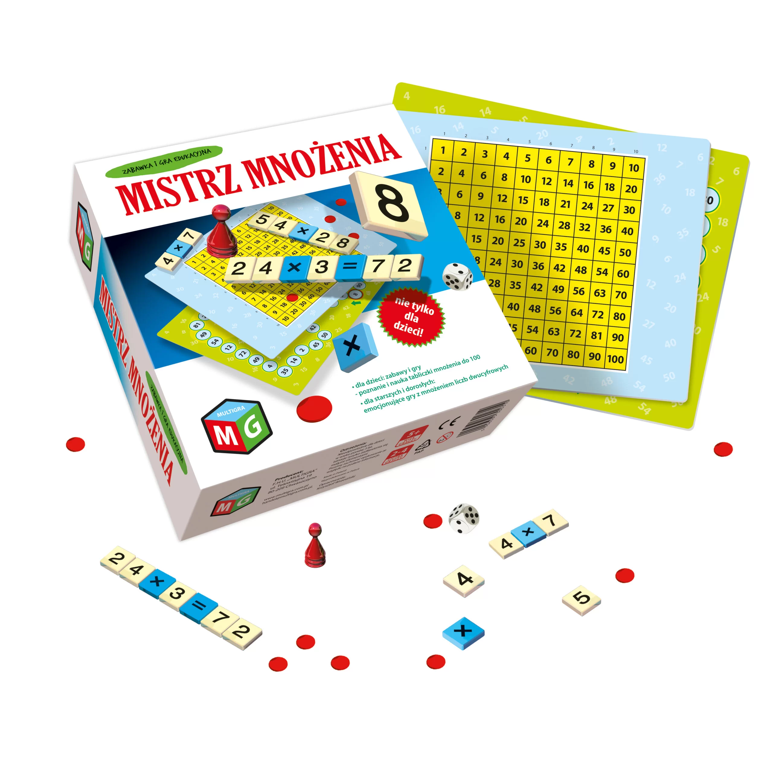 Mistrz Mnożenia - gra edukacyjna Multigra (tabliczka mnożenia do 100)