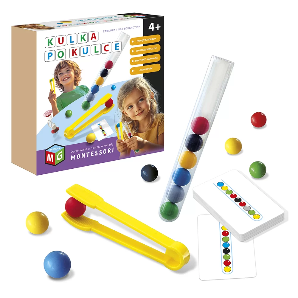 Multigra Montessori „Kulka po kulce” - gra zręcznościowa i edukacyjna