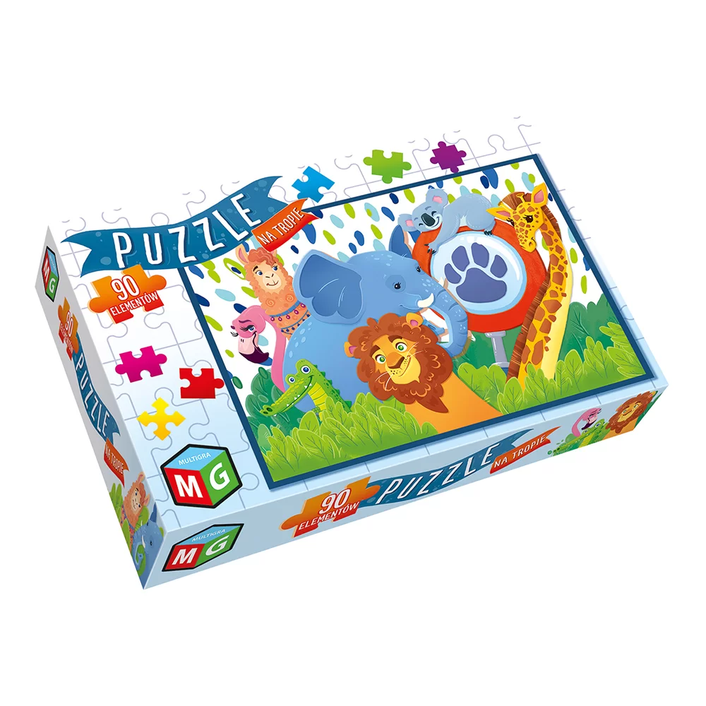 Na tropie - puzzle 90 elementów Multigra