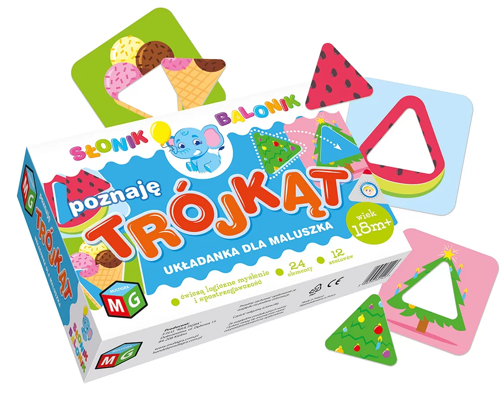 Poznaję Trójkąt - układanka edukacyjna dla maluchów (Multigra)