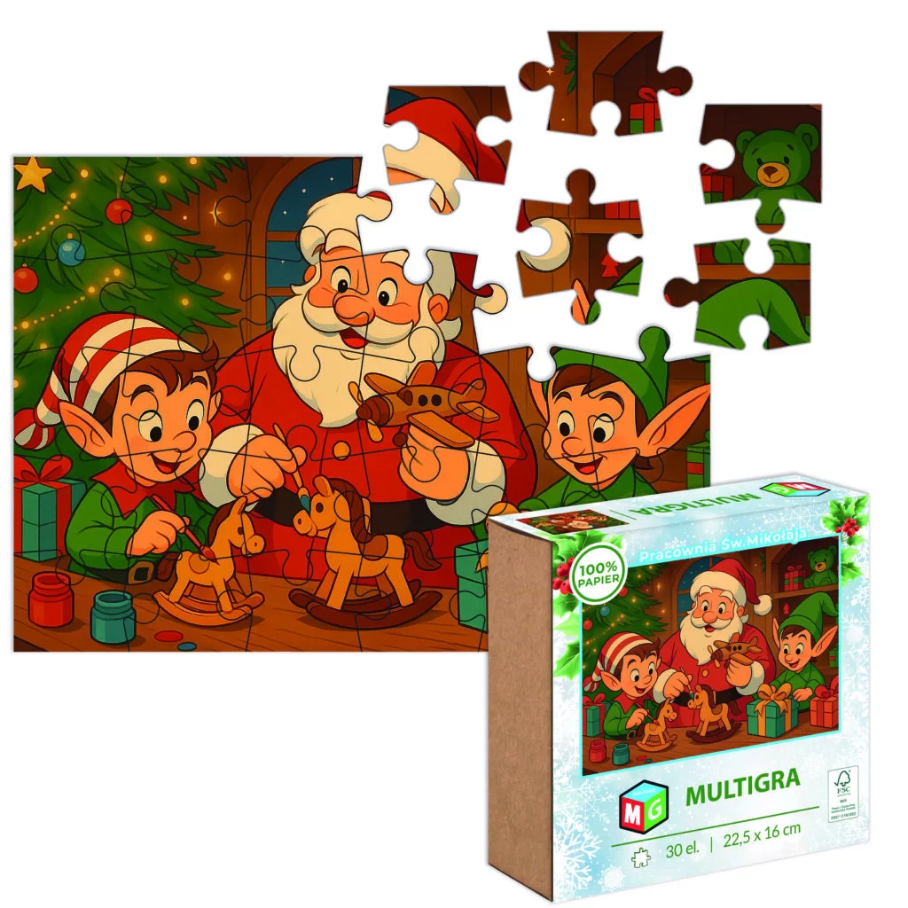 Pracownia Św. Mikołaja - Puzzle 30 elementów (Multigra)