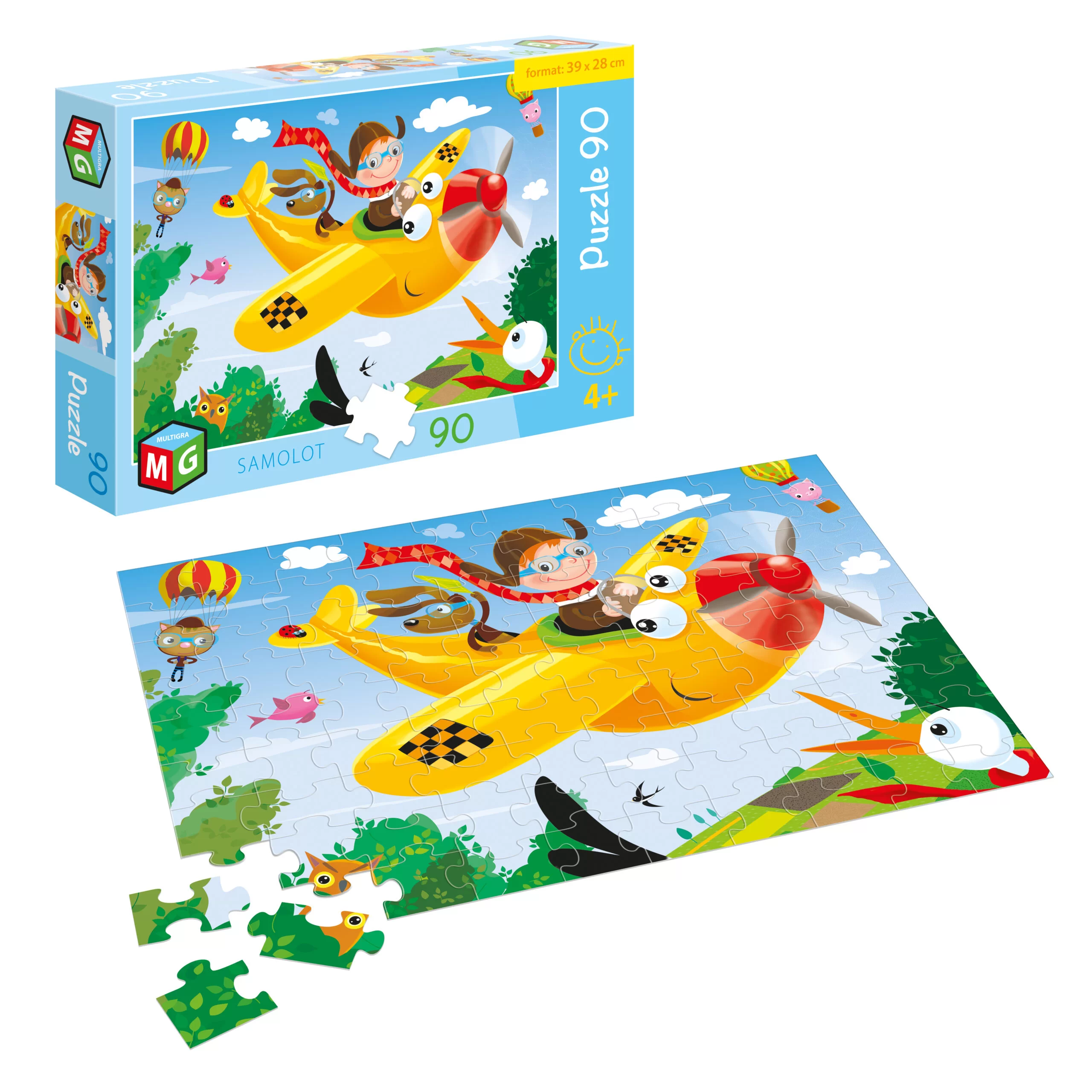 Puzzle 90 Samolot - Multigra