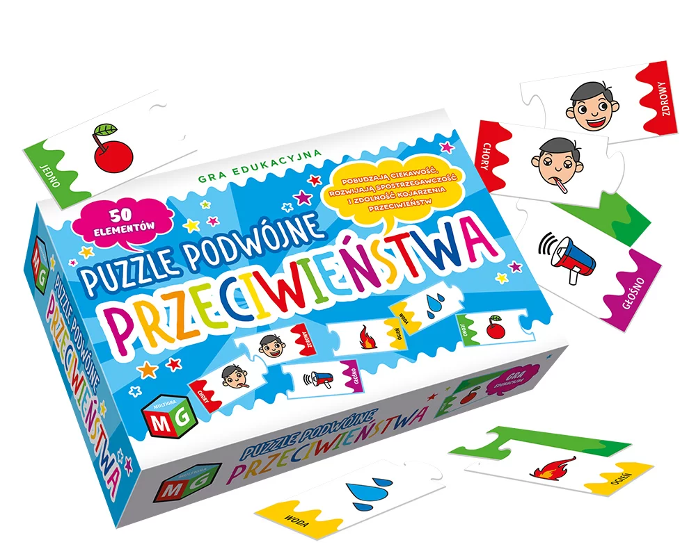 Puzzle Przeciwieństwa - Multigra, gra edukacyjna dla dzieci od 4 lat