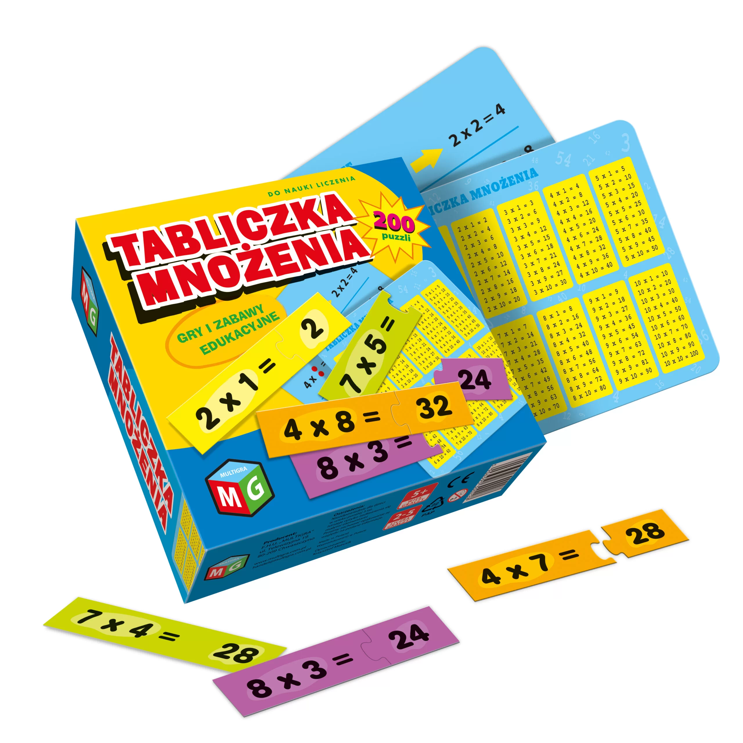 Tabliczka mnożenia - Multigra, 100 tabliczek
