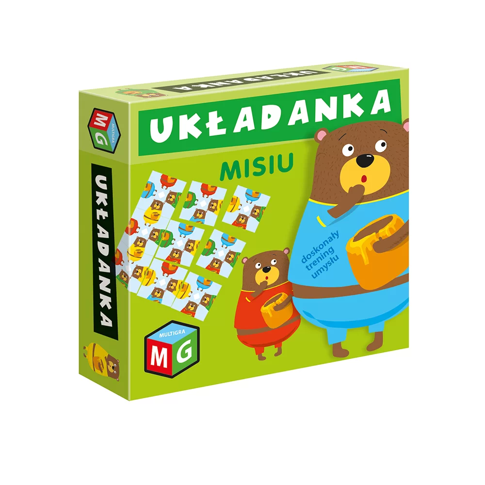 Układanka Misiu - Multigra, gra logiczna dla dzieci (9 elementów)