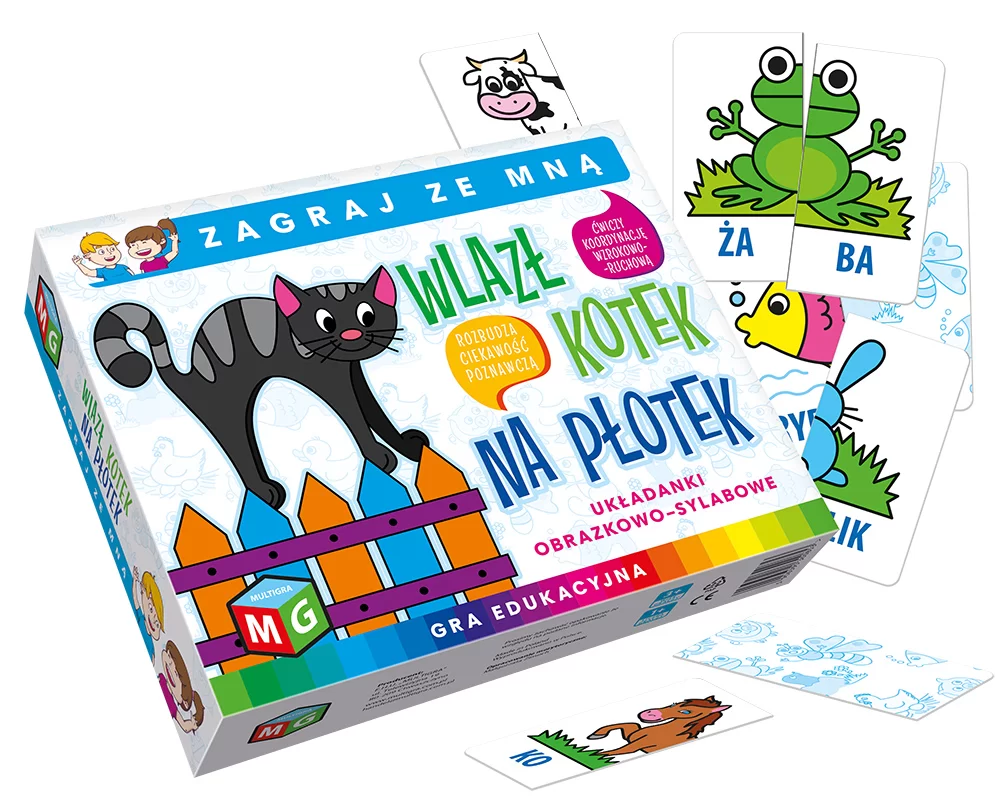 Wlazł kotek na płotek - obrazkowo-sylabowa gra edukacyjna Multigra