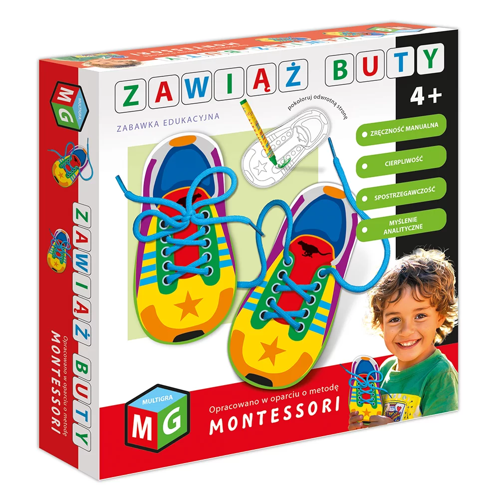 Zawiąż Buty - Zabawka Montessori Multigra