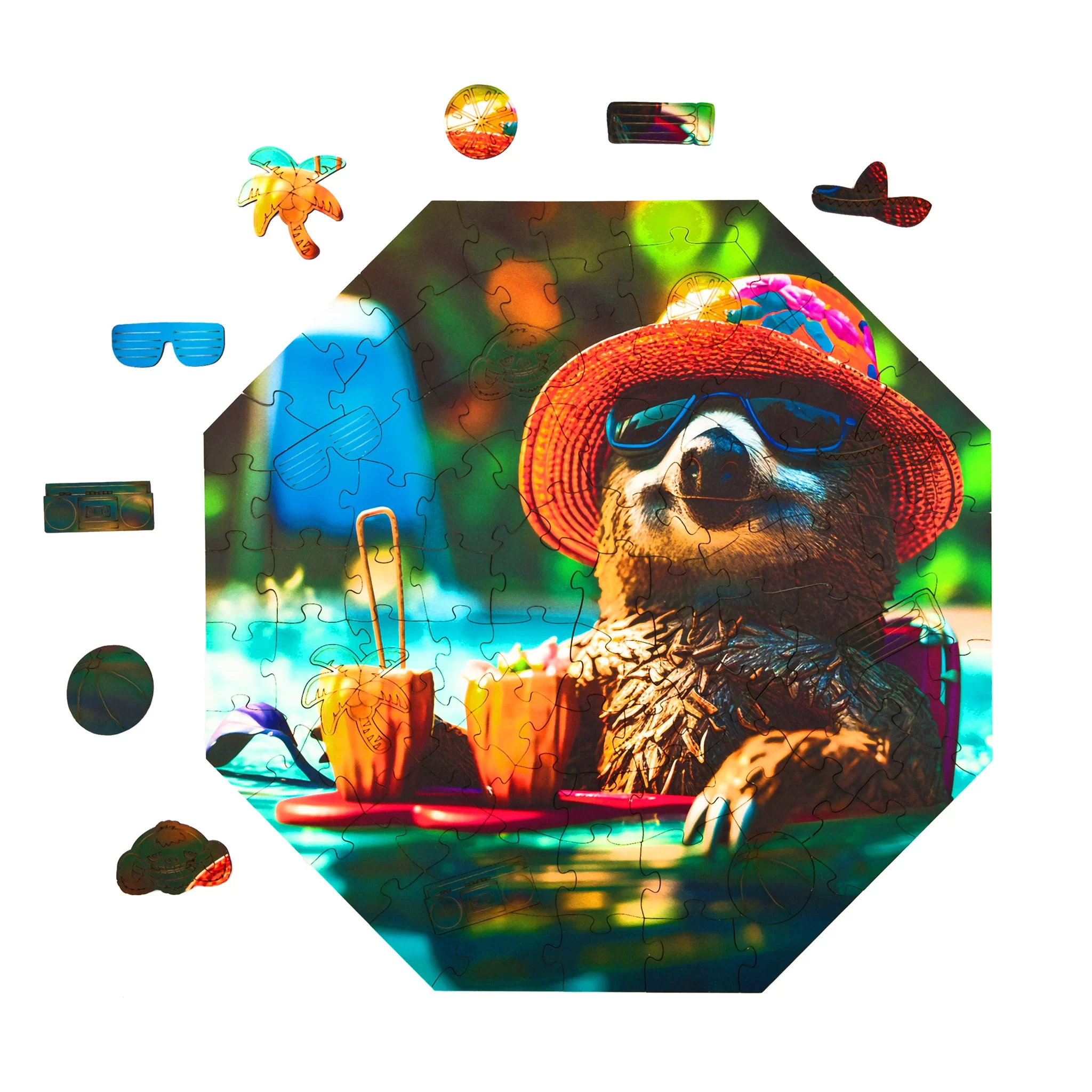 Zrelaksowany Leniwiec 90 el. - puzzle drewniane Alexander