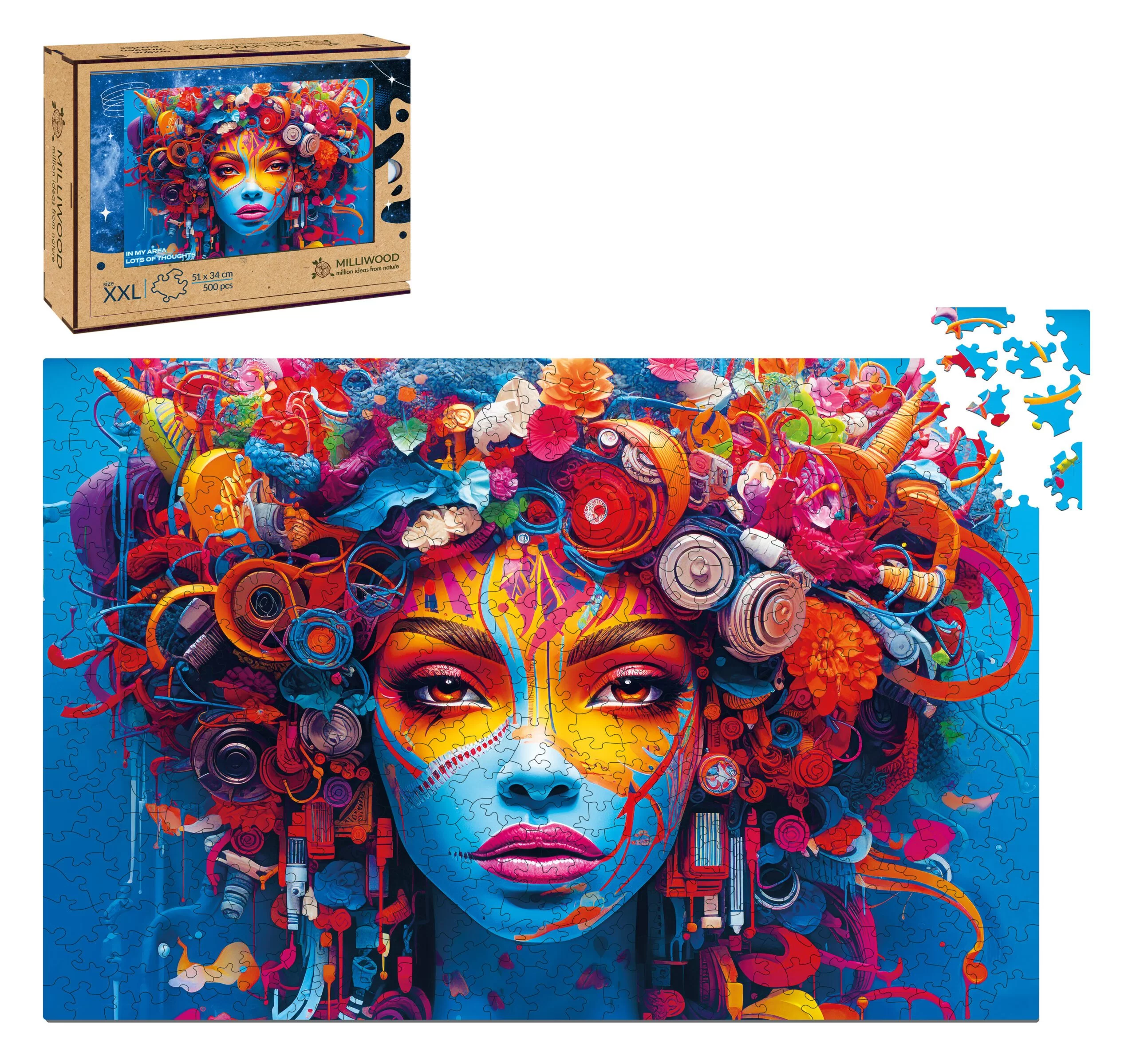Puzzle drewniane In my Area - Kobieta Art, 500 el. Alexander