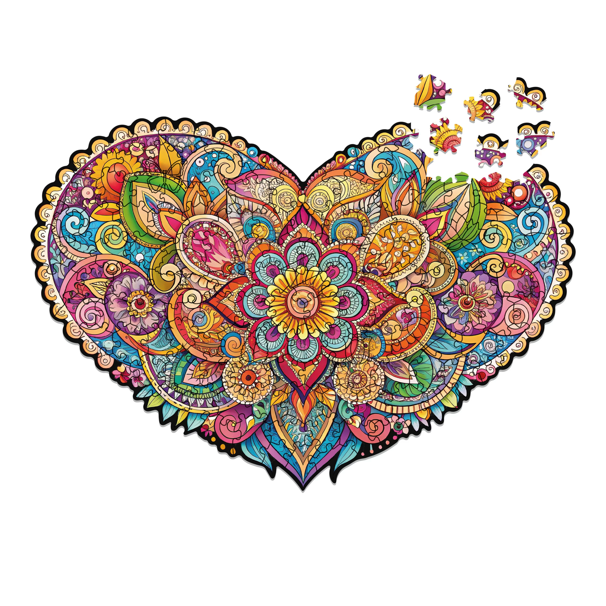 Mandala Miłości - puzzle drewniane Peace and Harmony, 150 elementów