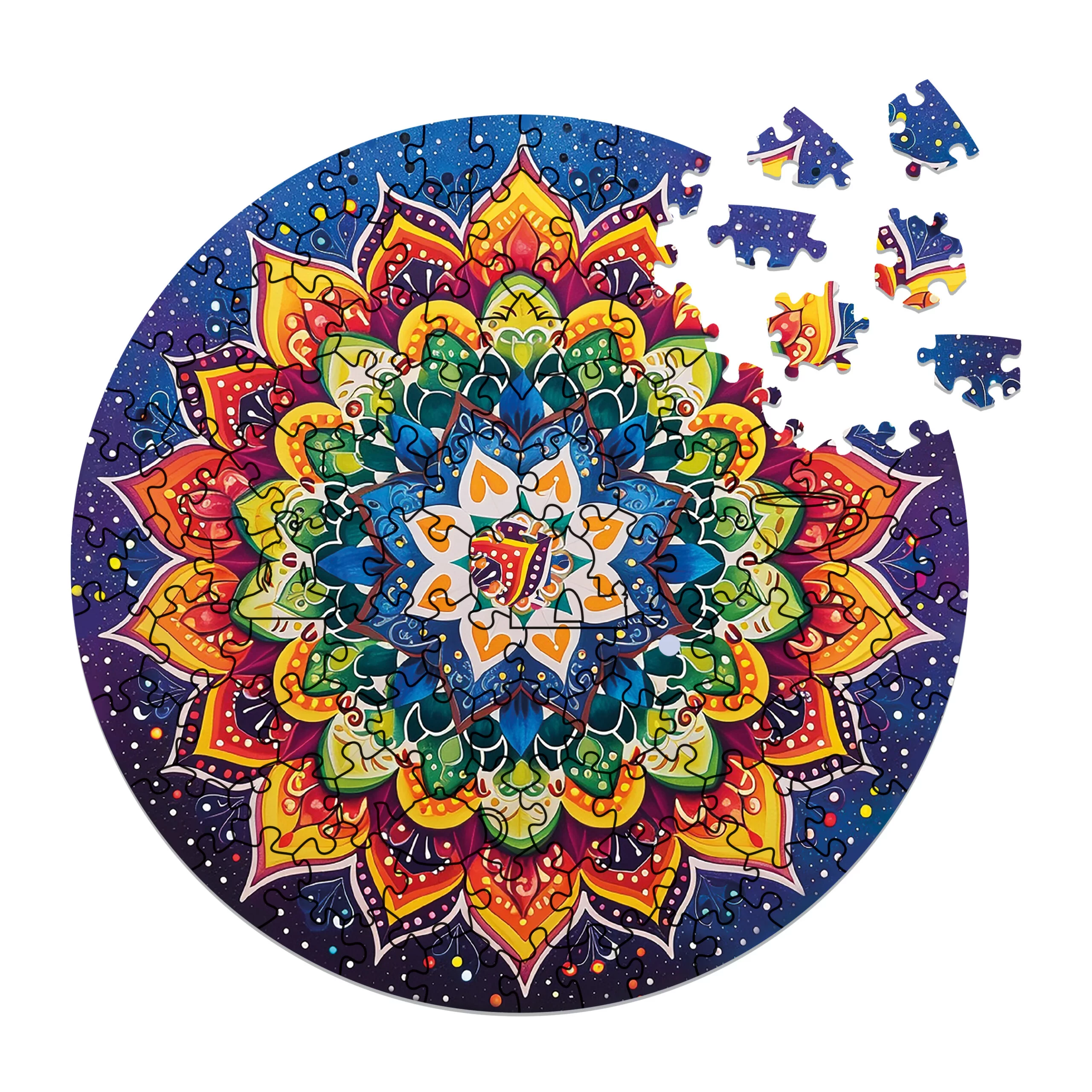 Nocna Mandala - puzzle drewniane Peace and Harmony (100 el.) Alexander