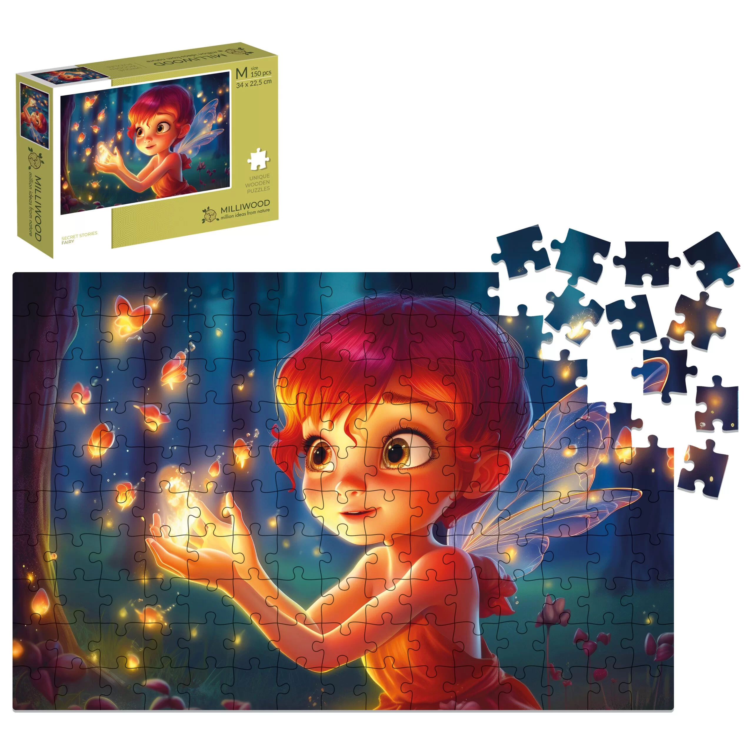 Puzzle drewniane Secret Stories - Wróżka Fairy, Alexander (150 elementów)