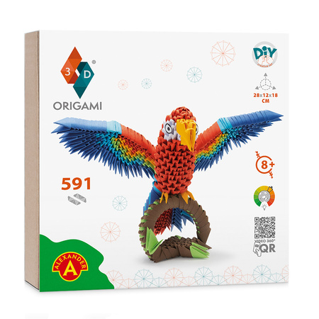 Origami 3D - Papuga - zestaw kreatywny Alexander (591 elementów)